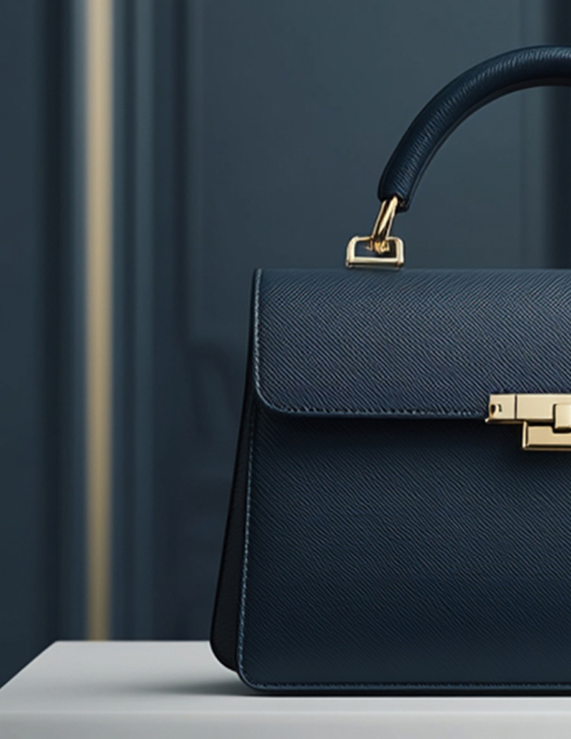 Navy Saffiano Satchel-thumbnail