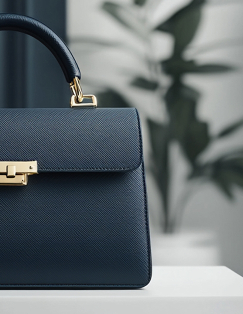 Navy Saffiano Satchel-thumbnail
