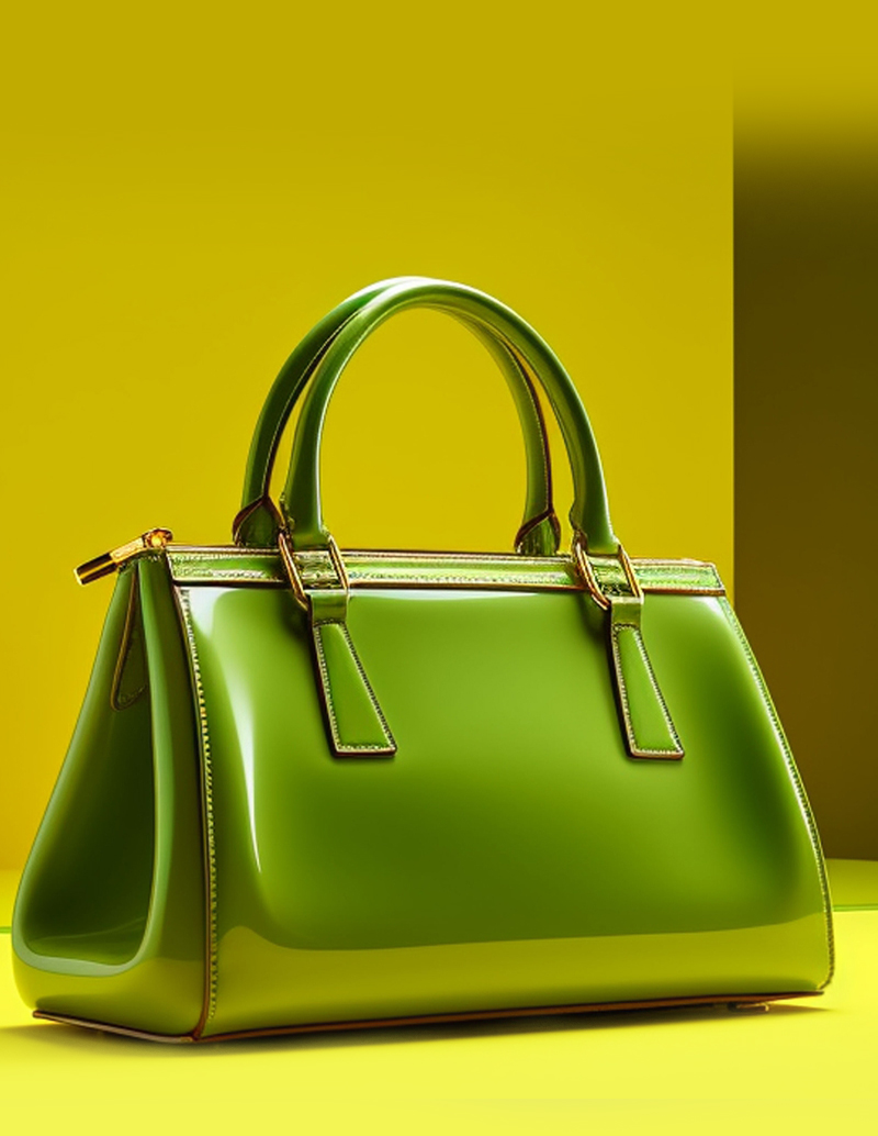 Glossy Lime Handbag-img